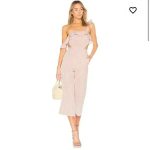 Ale by Alessandra Gingham Ruffle Wide Leg Jumpsuit